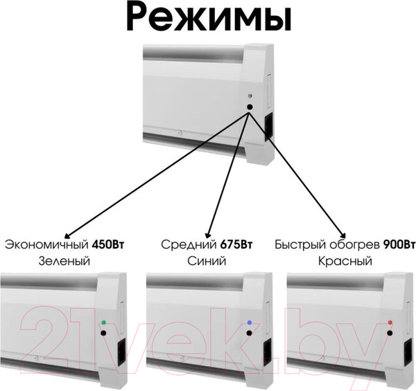 Изображение товара Теплый плинтус электрический Mr.Tektum Smart Line 2.1м левый (коричневый)
