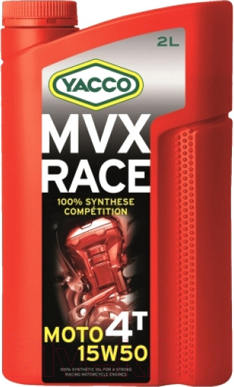 Изображение товара Моторное масло Yacco MVX Race 4T 15W50 (2л)