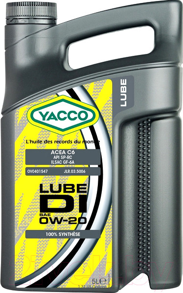 Изображение товара Моторное масло Yacco Lube DI 0W20 (5л)