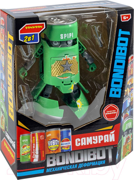 Изображение товара Игрушка-трансформер Bondibon Самурай / ВВ6268 (зеленый)