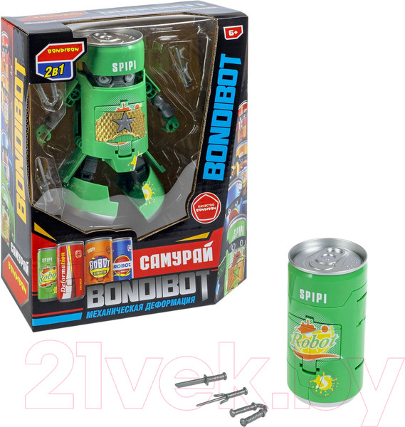 Изображение товара Игрушка-трансформер Bondibon Самурай / ВВ6268 (зеленый)