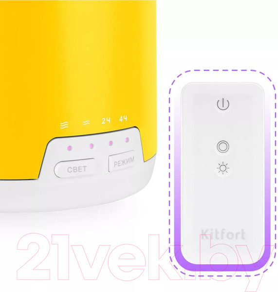 Изображение товара Аромадиффузор электрический Kitfort KT-2887-1 (белый/желтый)