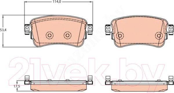 Изображение товара Тормозные колодки TRW GDB2166