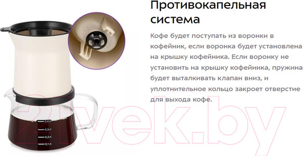 Изображение товара Капельная кофеварка Kitfort KT-7190