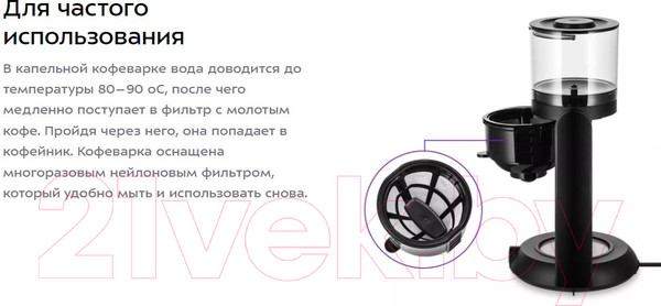 Изображение товара Капельная кофеварка Kitfort KT-7136