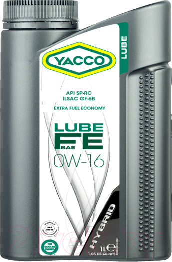 Изображение товара Моторное масло Yacco Lube FE 0W16 (1л)