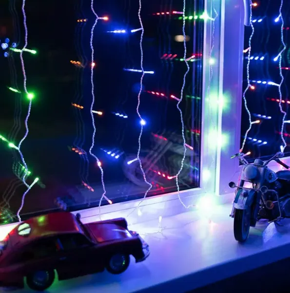 Изображение товара Световой занавес Neon-Night Светодиодный Дождь 235-019 (1.5x1.5м, мультиколор)