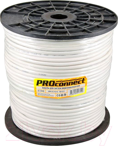 Изображение товара Кабель PROconnect КВК-В-2 2x0.75 Cu/CCA / 01-4108 (200м, белый)