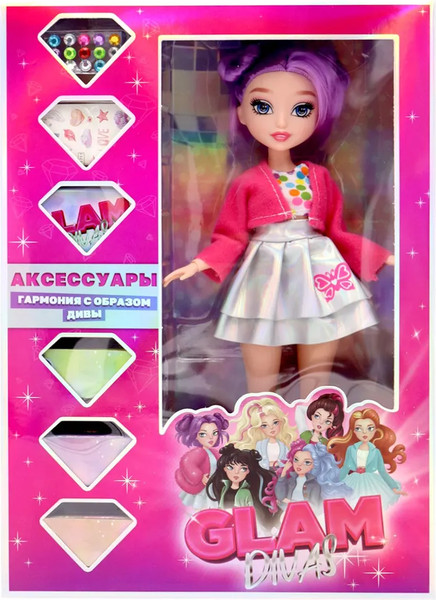 Изображение товара Кукла с аксессуарами Funky Toys Glam Divas Diamond Diva Эмили / FT0886601