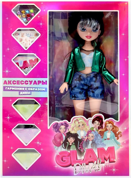 Изображение товара Кукла с аксессуарами Funky Toys Glam Divas Roller Diva Рокси / FT0886604