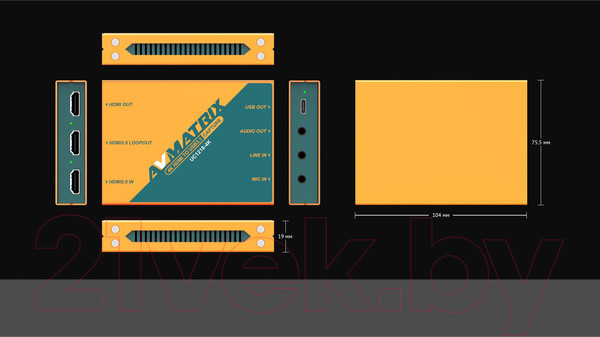 Изображение товара Устройство видеозахвата Avmatrix UC1218-4K HDMI USB / 30432