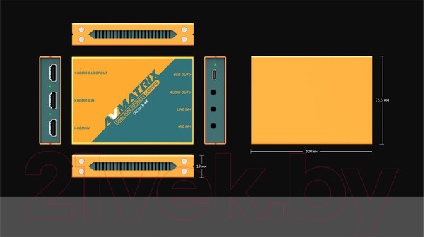 Изображение товара Устройство видеозахвата Avmatrix UC2218-4K HDMI USB / 30433