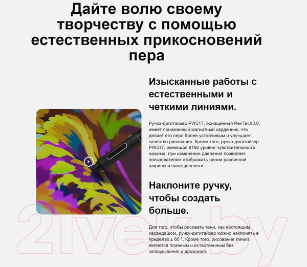 Изображение товара Графический планшет Huion Kamvas 22