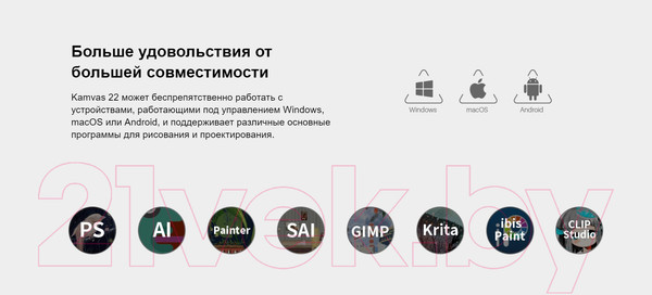 Изображение товара Графический планшет Huion Kamvas 22