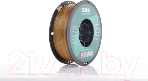 Изображение товара Пластик для 3D-печати eSUN eTwinkling Filament / т0036025 (1.75мм, 1кг, золото)