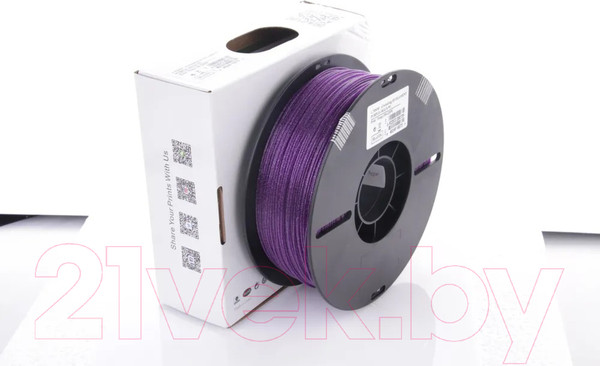 Изображение товара Пластик для 3D-печати eSUN eTwinkling Filament / т0034918 (1.75мм, 1кг, фиолетовый)