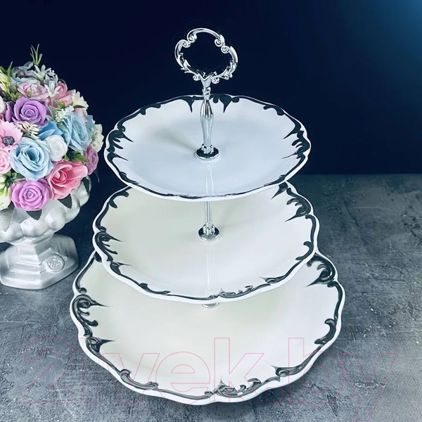 Изображение товара Ваза-этажерка Lenardi Argento 666-406