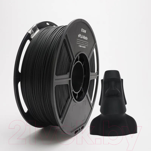 Изображение товара Пластик для 3D-печати eSUN ePLA-Matte Filament / т0035510 (1.75мм, 1кг, черный)