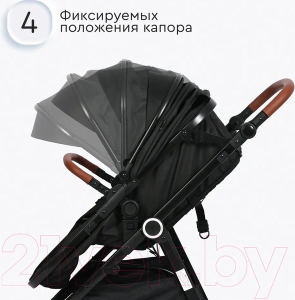 Изображение товара Детская универсальная коляска Tomix Bonny / 619A (Jet Black)