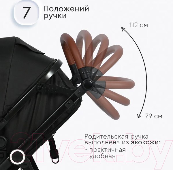 Изображение товара Детская универсальная коляска Tomix Bonny / 619A (Jet Black)