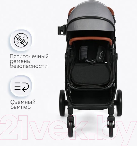 Изображение товара Детская универсальная коляска Tomix Bonny / 619A (Grey)