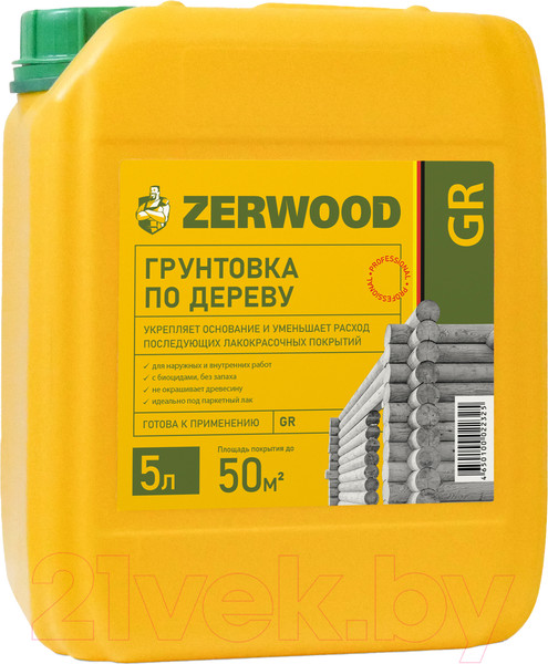 Изображение товара Грунтовка Zerwood GR Акриловая по дереву (5л)