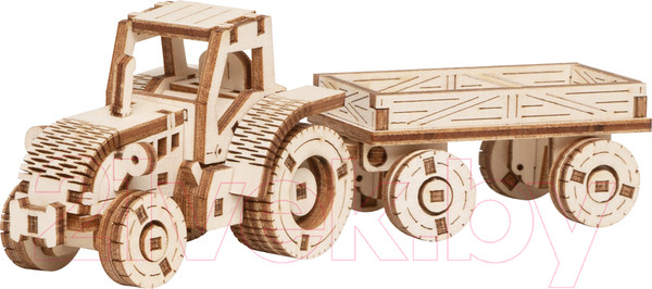 Изображение товара Конструктор Три совы Трактор с телегой / ДКНС013 (92эл)