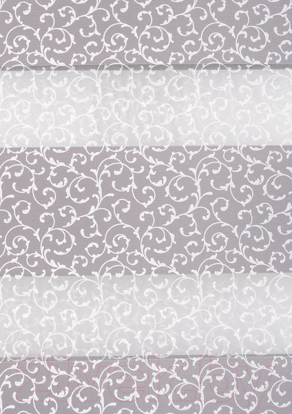 Изображение товара Рулонная штора Delfa Сантайм День-Ночь Декор МКД DN-45020 (34x160, белый/серебристый)