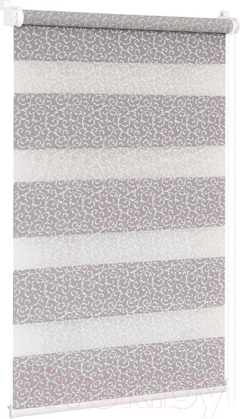 Изображение товара Рулонная штора Delfa Сантайм День-Ночь Декор МКД DN-45020 (68x160, белый/серебристый)