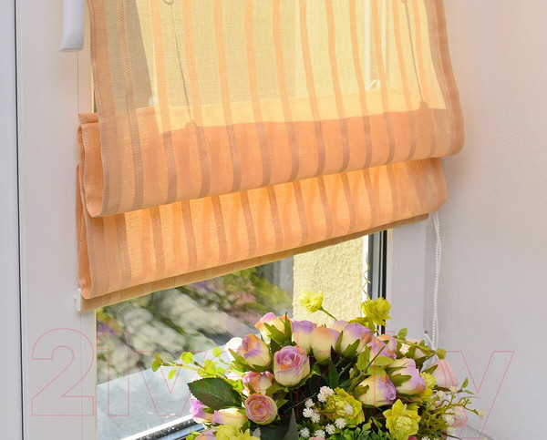 Изображение товара Римская штора Delfa Мини Fancy СШД-01М-144/068 (48x160, персиковый)