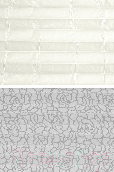 Изображение товара Штора-плиссе Delfa Basic Crush СПШ-35101/1102 Basic Transparent (52x160, кремовый/белый)