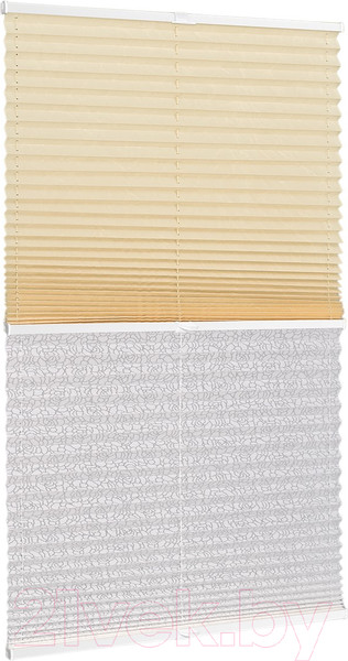 Изображение товара Штора-плиссе Delfa Basic Crush СПШ-35501/1102 Basic Transparent (52x160, ваниль/белый)