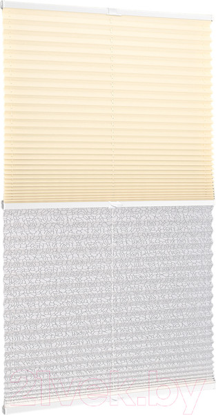 Изображение товара Штора-плиссе Delfa Basic Uni СПШ-3100/1102 Basic Transparent (43x160, кремовый/белый)