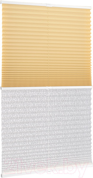 Изображение товара Штора-плиссе Delfa Basic Uni СПШ-3105/1102 Basic Transparent  (43x160, бежевый/белый)