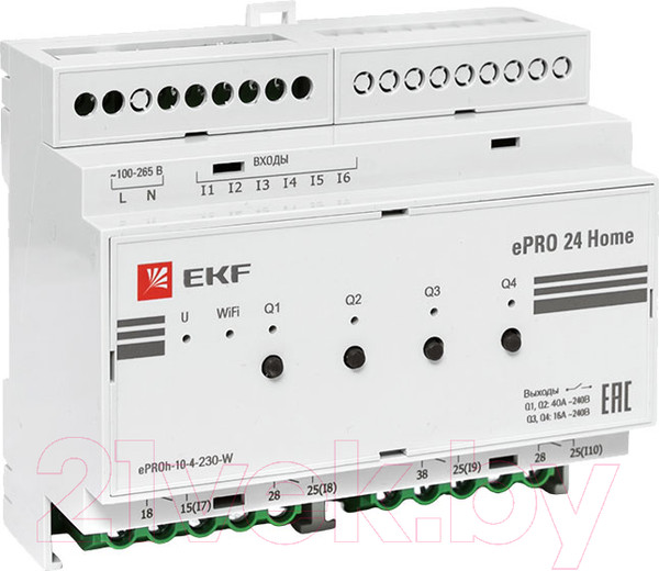Изображение товара Контроллер для реле EKF ePRO24 Home / ePRO-h-10-4-230-W