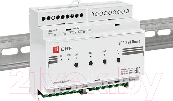 Изображение товара Контроллер для реле EKF ePRO24 Home / ePRO-h-10-4-230-W