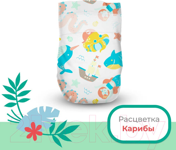 Изображение товара Подгузники детские Offspring M 6-10кг Карибы / OF01M42CRB (42шт)