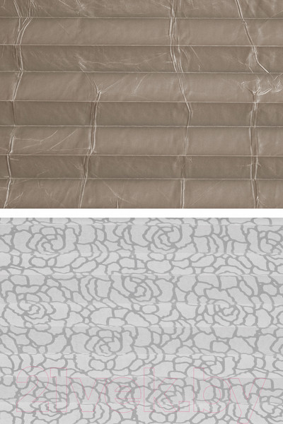 Изображение товара Штора-плиссе Delfa Basic Crush СПШ-35201/1102 Basic Transparent (52x160, тауп/белый)