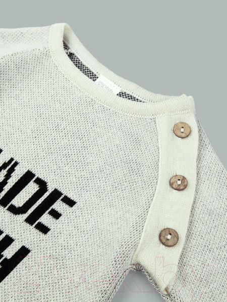 Изображение товара Комбинезон для малышей Amarobaby Pure Love Made / AB-OD23-PLM5/33-62 (молочный, р.62)