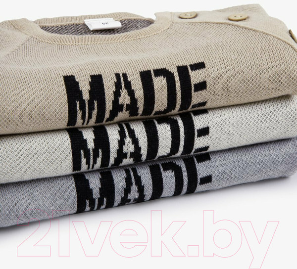 Изображение товара Комбинезон для малышей Amarobaby Pure Love Made / AB-OD23-PLM5/33-62 (молочный, р.62)