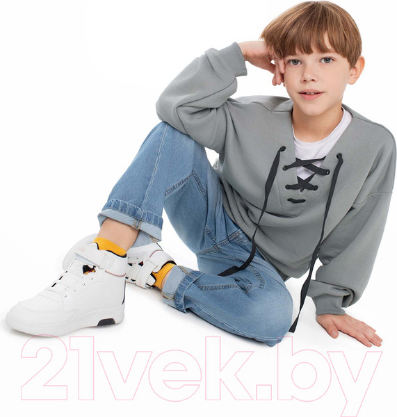 Изображение товара Свитшот детский Amarobaby Top / AB-OD23-T28/11-128 (серый, р.128)