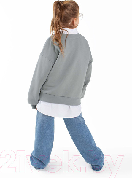 Изображение товара Свитшот детский Amarobaby Top / AB-OD23-T28/11-128 (серый, р.128)