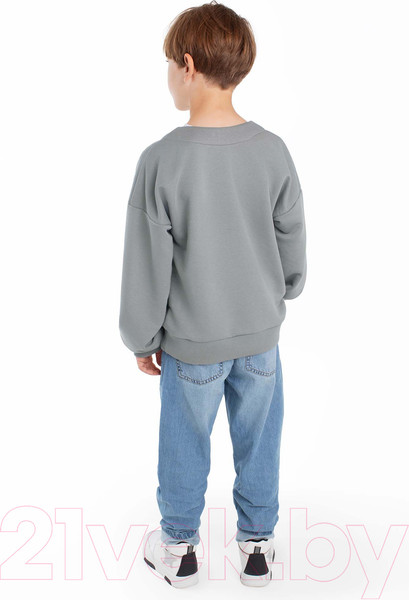 Изображение товара Свитшот детский Amarobaby Top / AB-OD23-T28/11-128 (серый, р.128)