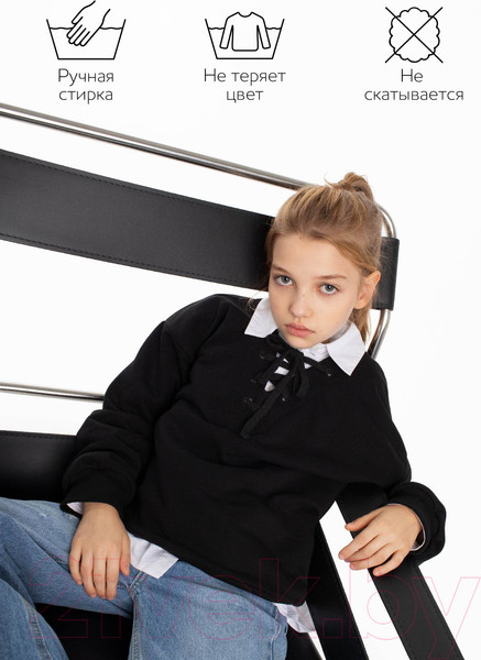 Изображение товара Свитшот детский Amarobaby Top / AB-OD23-T28/09-140 (черный, р.140)