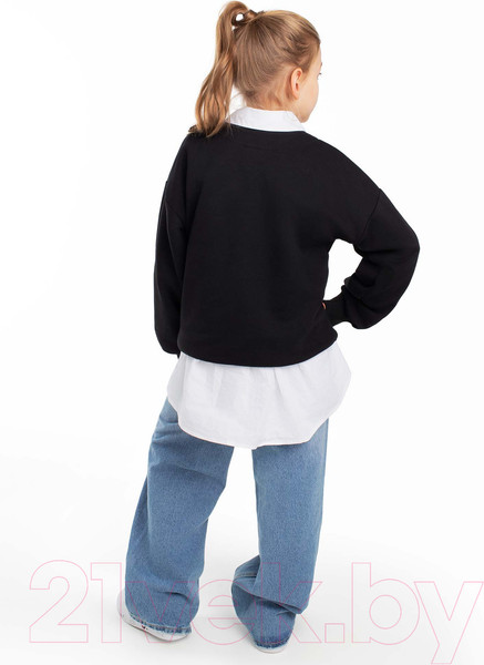 Изображение товара Свитшот детский Amarobaby Top / AB-OD23-T28/09-140 (черный, р.140)