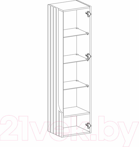 Изображение товара Шкаф навесной Мебель-Неман Лоренсо МН-043-02 (белый)