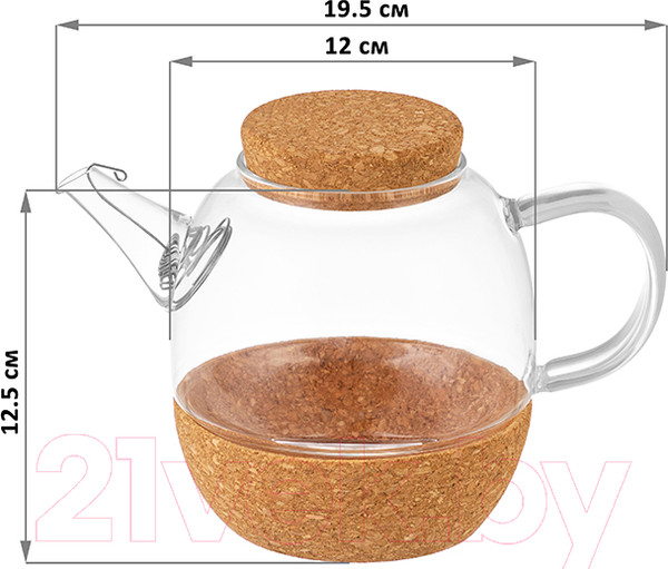 Изображение товара Заварочный чайник Elan Gallery Crystal Glass / 360141 