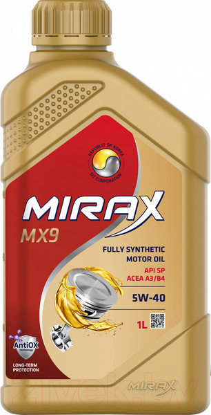 Изображение товара Моторное масло MIRAX MX9 5W40 A3/B4 (1л)