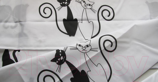 Изображение товара Шторка-занавеска для ванны Miranda Black Cats
