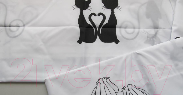 Изображение товара Шторка-занавеска для ванны Miranda Black Cats